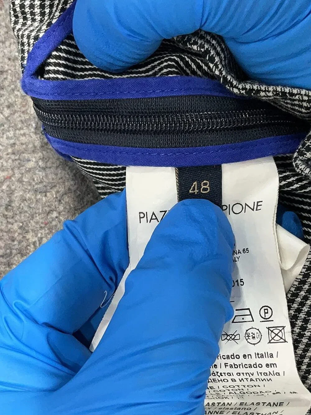 Piazza Sempione Emanuela Houndstooth Dress Pants EU 48 / US 12 Gray - Picture 5 of 6